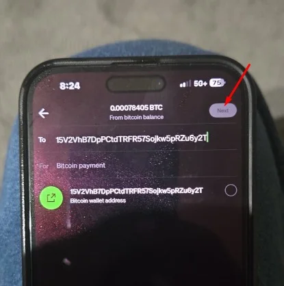 Tap Next